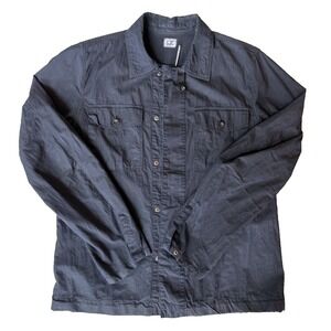 C.P. Company Men's L Overshirt Jacket Navy Zip Snap Utility Shirt Jacket
